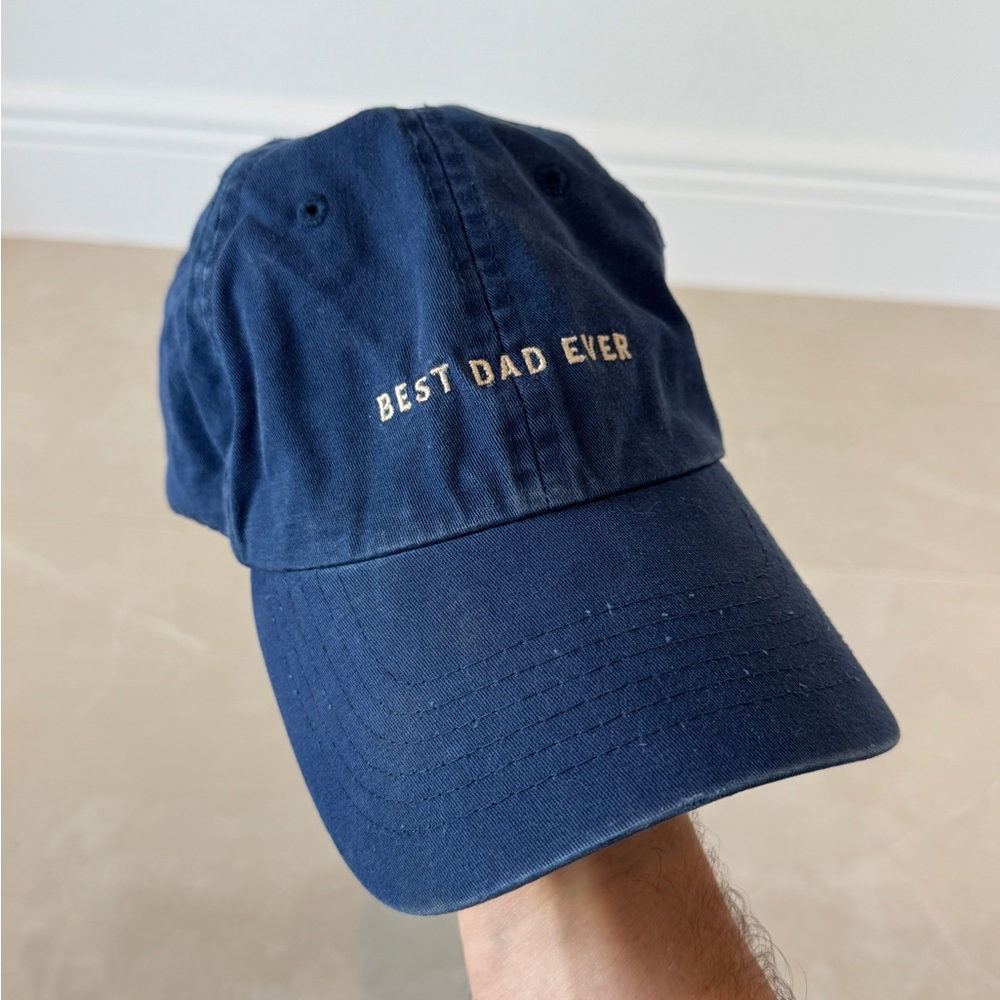 Best Dad Ever Navy Blue Cap